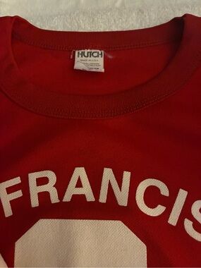 Pre-owned Steve Young Youth Hutch Red Crewneck Jersey with White Graphic #8